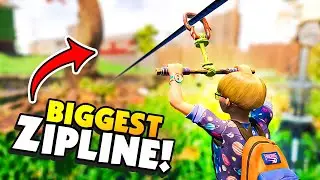 I Crafted the BIGGEST ZIPLINE! - Grounded Halloween Update