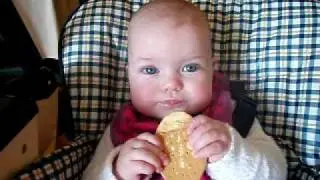 Kaylee's first milk arrowroot biscuit
