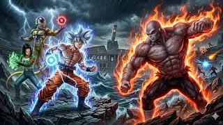 GOKU, FRIEZA and ANDROID 17 vs JIREN, final battle of ToP