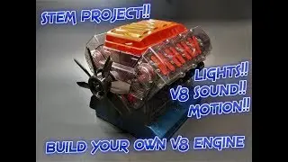 StemNex 1/4 Scale Visible V8 Engine Model Kit Build Review Banggood Playz DISCOUNT CODE