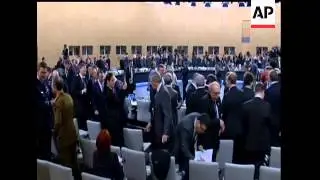 President Obama and leaders of the 28-member NATO alliance are meeting to fine-tune the Afghanistan