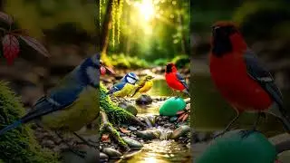 Wild Birds of the Forest beside a Clear Stream 🌲 Deep Mind Rest Sounds