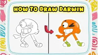 How to Draw Darwin Watterson from The Amazing World of Gumball Easy