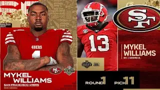 2025 NFL DRAFT RD 1 PK 11 MYKEL WILLIAMS TO THE SAN FRANCISCO 49ERS