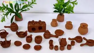 miniatuere cooking set making ideas #diy #clay #miniature #miniaturecookingset #1minutevideo