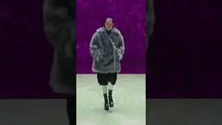 Model walks the runway at the Prada FW2021 fashion show
