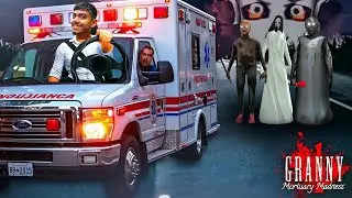 Is bar ambulance bhi meri 🚑 | Granny 4 mortuary madness ambulance escape