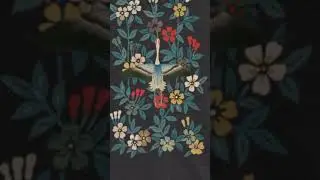 Crane and Flower Pattern Tank Top by ERIZEN