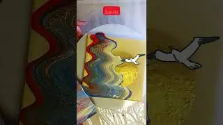 Paint Waves Like a Storybook 🌊✨ | Dustpan Transfer Art