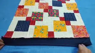 Beautiful patchwork bedsheet Design cutting and stitching step by step
