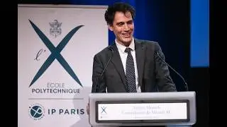 Conf&eacute;rence d'Arthur Mensch, cofondateur et pdg de Mistral AI, &agrave; l'&Eacute;cole polytechnique.