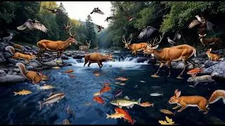 grok video mountain stream and wildlife