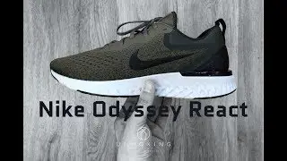 Nike Odyssey React &sbquo;Medium olive/ black-sequoia&rsquo; | UNBOXING & ON FEET | running shoes | 2018 | 4K