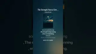 The Strength Not to Give Up