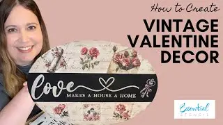 How to Create Vintage Valentine Decor&ndash; DIY Stencil & Transfer Craft Tutorial
