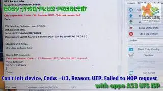 easy jtag problem erroR can't INIT DEVICE CODE 113