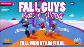 Fall Guys. &bull; Duo's Show win with a random bean. &bull; Fall Mountain final. &bull; Teammate wins it. &bull; 🚻🎉