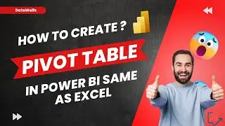 How to create a PIVOT TABLE in Power BI using Matrix Visual