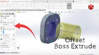 How to Offset Boss Extrude a Sketch | Solidworks Tutorial