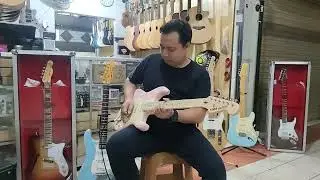 YMS Guitars STR Plus Shell Pink Test Sound
