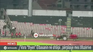 Elbasani &ldquo;thyhet&rdquo; nga Vora , tifoz&euml;t i hak&euml;rrehen miqve me sherr!