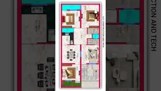 24' X 60' Modern house plan with car parking (Hindi/Urdu).