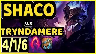 PINK WARD (SHACO) vs TRYNDAMERE - 4/1/6 KDA TOP GAMEPLAY - NA Ranked DIAMOND