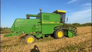 Перевіряю в полі Свіжопривезений комбайн John deere 1042