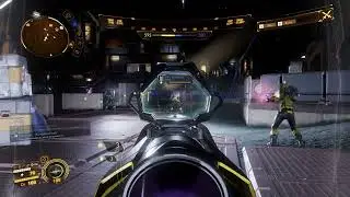 High intensity combat zone on foot in Elite Dangerous Odyssey