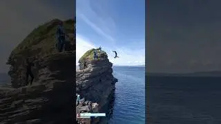 The BEST place to go cliff jumping in Ireland #cliffjumping #ireland #adventuretravel