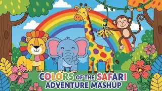 Colors of the Safari Adventure Mashup | Fun Animal Dance & Learning Song for Kids | Animagic Studio