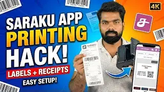 Print Label Stickers, Receipts & Barcodes Using Saraku App | Dual Mode Thermal Printer Guide
