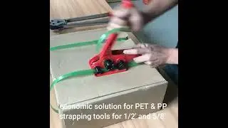 Strapping tool of tensioner and sealer for both PET and PP  strap half inch and five eighths