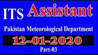 ITS Assistant paper held on 12-01-2020, Meteorology Department: Part - 03