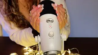 ASMR Mic tapping,swirling,grabbing & scratching + chewing gum sounds 🫧 ☁️ 🌙