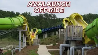 Avalaunch Off-Ride Footage, Soaky Mountain Waterpark ProSlide Water Coaster | Non-Copyright