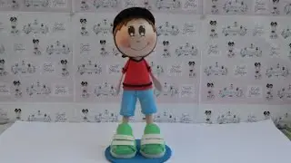3/4 boneco fofucho simples. fofucho paso paso, muñeco de fomi o goma EVA.  Doll made with foam
