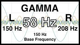 58 Hz Pure BINAURAL Beat 🎧 GAMMA Waves [150Hz Base Frequency] 🎧 Ondas Gamma 100% No Additives