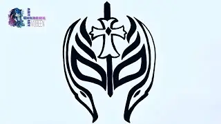 How to Draw 👉 Rey Mysterio Face Mask Logo Drawing
