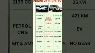 Tata Punch Vs Punch EV Price & Configuration in 2025 #shortsfeed #automobile #car #top #facts #yt