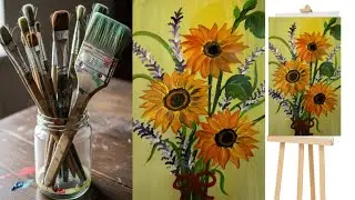 Easy Art with Suvarna | Bright Floral Bouquet Painting
