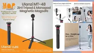 ULANZI MT-84 Magnetic Tripod Extendable 1.5MSelfie Stick for Smartphone Magsafe Vlog Live stream