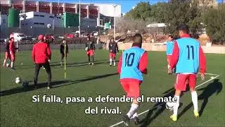 Ejercicio t&eacute;cnico - Remate de cabeza + Defensa de porter&iacute;a