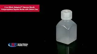 60mL Nalgene&trade; NM Polypropylene Square Bottle with 24mm Cap | U.S. Plastic Corporation&reg;