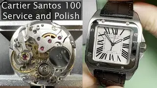 Сервис и реставрация часов Cartier Santos 100 - Ремонт, полировка и шлифовка часов - Cartier 076 ...