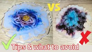 3D Flower Bloom Resin - Tips & Mistakes to Avoid by making Coasters with Alcohol Inks DIY