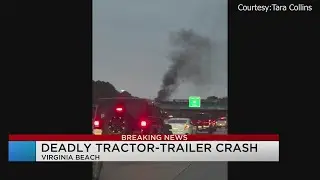 Viewer video shows traffic, smoke from deadly Va. Beach crash