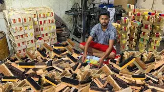 Magnificent World Class Trained Workers Making Soft Leather Shoes Brushes