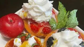 Lemon curd cookies topped with fresh fruit