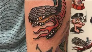 TRADITIONAL SNAKE HEAD TATTOO / TATTOO VLOG
